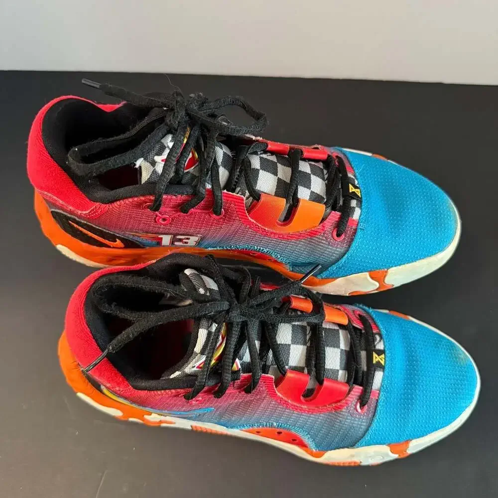 Nike PG 6‎ x Hot Wheels Blue Red Orange Basketball Shoes Size 8